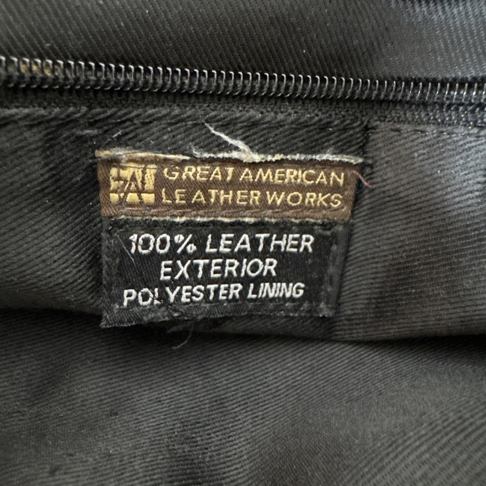 GREAT AMERICAN LEATHERWORKS ~ BLACK CROSSBODY PURSE - Picture 4 of 8